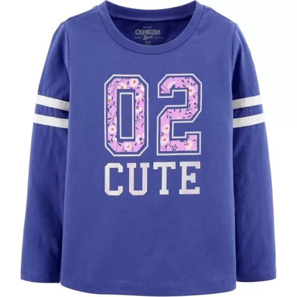 imageOshKosh BGosh Girls LongSleeve Fashion TopBrightest Blue