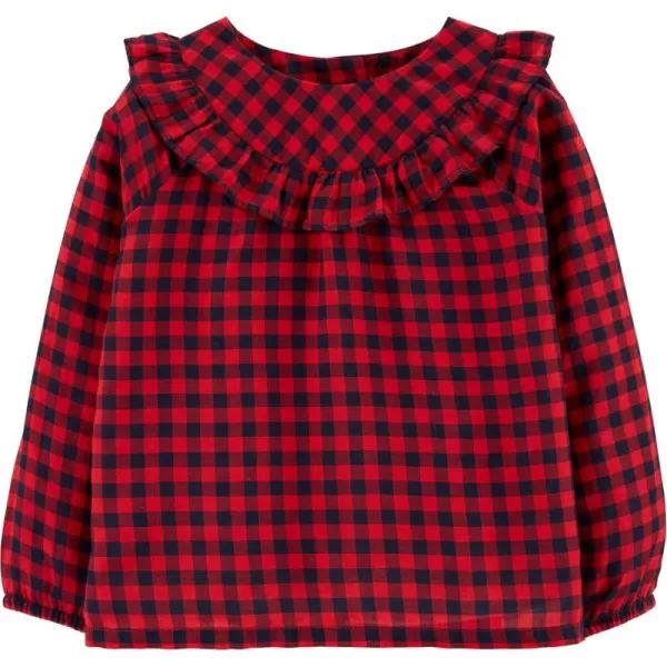 imageOshKosh BGosh Girls LongSleeve Fashion TopRed Plaid