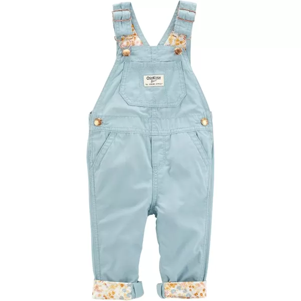 imageOshKosh BGosh Girls Worlds Best Overalls Green Floral 9M