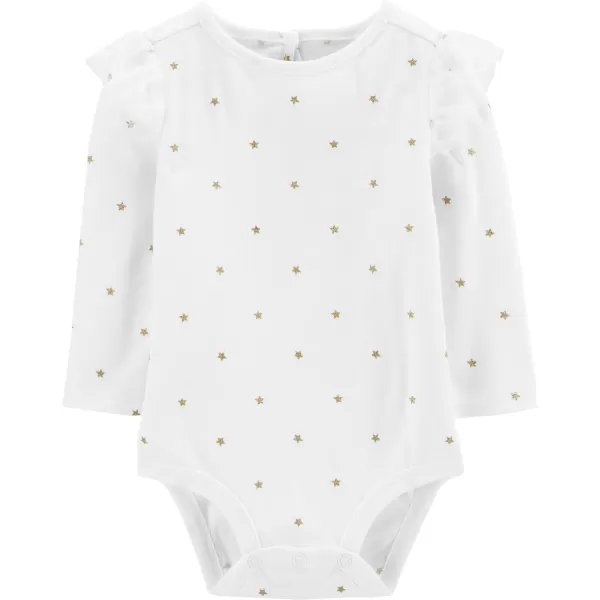 imageOshKosh BGosh babygirls Longsleeve BodysuitIvoryGoldstar