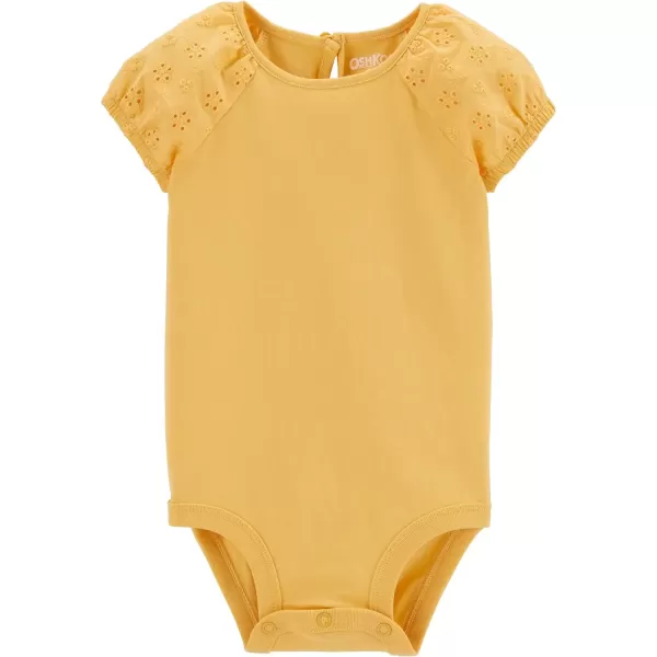 imageOshKosh BGosh babygirls Shortsleeve BodysuitDandy Lion Eyelet