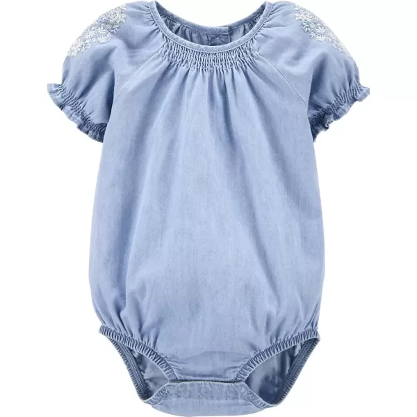 imageOshKosh BGosh babygirls Shortsleeve BodysuitIris Blue Wash