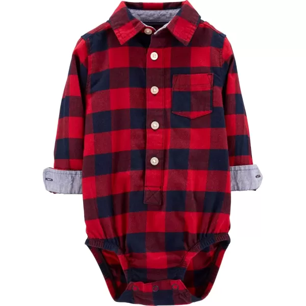 imageOshKosh BGosh Baby Boys BodysuitRed Buffalo Plaid