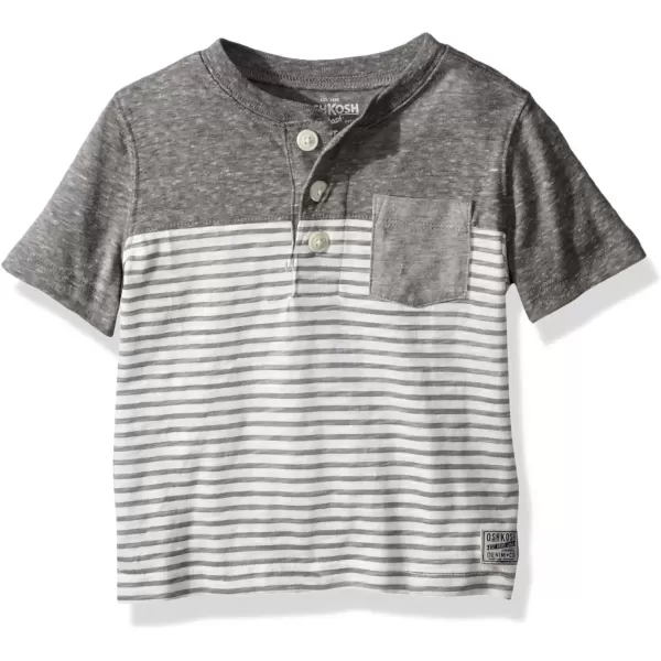 imageOshKosh BGosh Boys Kids Pocket Henley Grey Heather 8