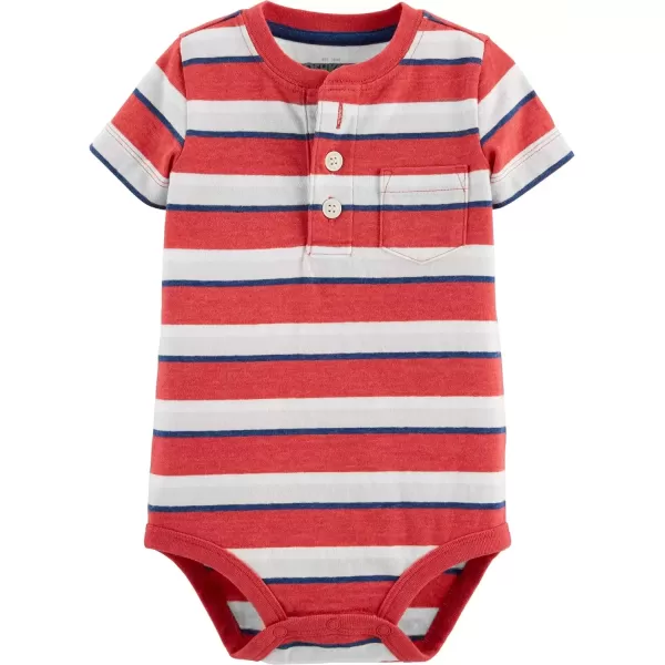 imageOshKosh BGosh babyboys BodysuitSundried Red Stripe