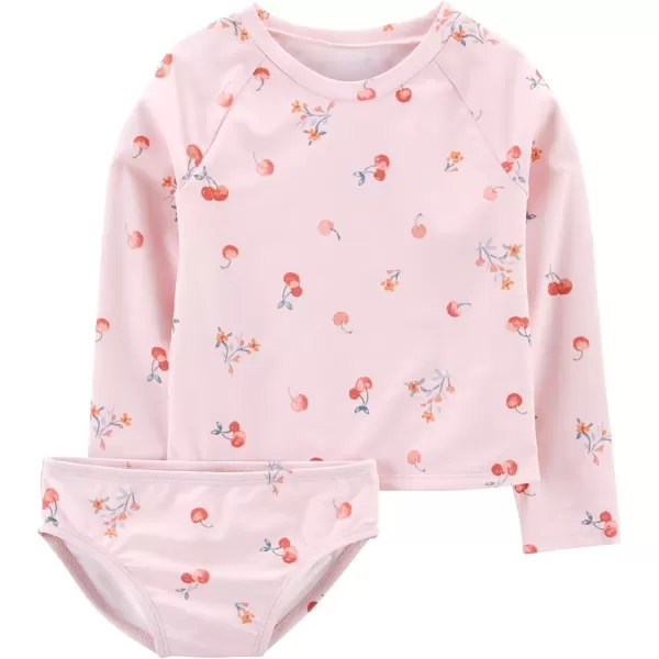 imageOshKosh BGosh Girls Rashguard SetPink Cherry
