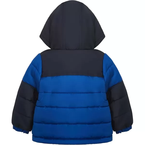 imageOshKosh BGosh Boys FleeceLined Hooded Puffer Jacket Winter CoatBlue