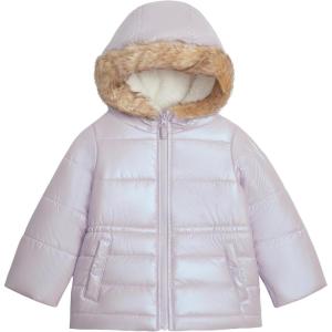 imageOSHKOSH BGOSH Baby Girls Warm Winter Parka Coat with Faux Fur SherpaLined HoodLilac