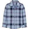 imageOSHKOSH BGOSH Boys Long Sleeve Woven Buttonfront ShirtBlue Plaid Print