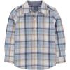 imageOSHKOSH BGOSH Boys Long Sleeve Woven Buttonfront ShirtGreen Plaid