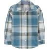 imageOSHKOSH BGOSH Boys Long Sleeve Woven Buttonfront ShirtNavy Plaid