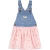 imageOshKosh BGosh Girls Worlds Best Overalls Pink Floral 24M
