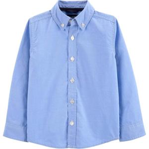 imageOSHKOSH BGOSH Boys Long Sleeve Woven Buttonfront ShirtBlue