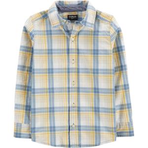 imageOSHKOSH BGOSH Boys Long Sleeve Woven Buttonfront ShirtDandy Lion Plaid