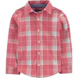 imageOSHKOSH BGOSH Boys Long Sleeve Woven Buttonfront ShirtReady Rose