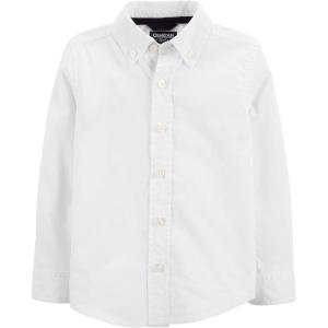 imageOSHKOSH BGOSH Boys Long Sleeve Woven Buttonfront ShirtWhite Solids