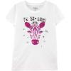 imageOSHKOSH BGOSH Girls Sequin ShortSleeve TShirtIvory Zebra