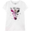 imageOSHKOSH BGOSH Girls Sequin ShortSleeve TShirtIvory Zebra