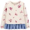 imageOSHKOSH BGOSH Girls LongSleeve Knit TopNavy Floral