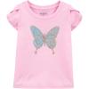 imageOSHKOSH BGOSH Girls Sequin ShortSleeve TShirtFlower Pot Pink