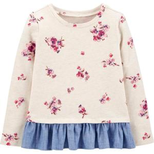 imageOSHKOSH BGOSH Girls LongSleeve Knit TopNavy Floral