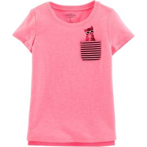 imageOSHKOSH BGOSH Girls Pocket TeePinkBlack