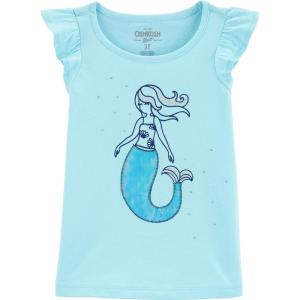 imageOSHKOSH BGOSH Girls Sequin ShortSleeve TShirtFairy Tale Turquoise