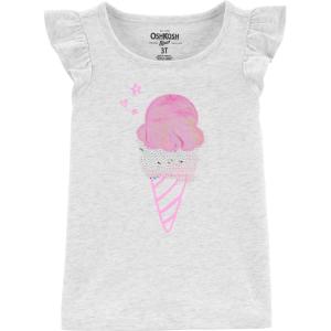 imageOSHKOSH BGOSH Girls Sequin ShortSleeve TShirtHeather Grey