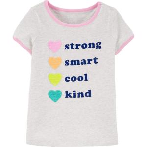 imageOSHKOSH BGOSH Girls Sequin ShortSleeve TShirtHeather Grey Pink