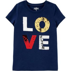 imageOSHKOSH BGOSH Girls Sequin ShortSleeve TShirtLove Sequin