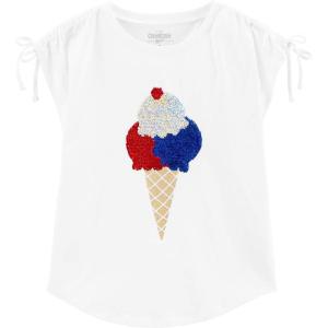 imageOSHKOSH BGOSH Girls Sequin ShortSleeve TShirtWhite