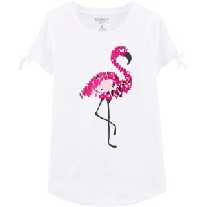 imageOSHKOSH BGOSH Girls Sequin ShortSleeve TShirtWhite Sequin