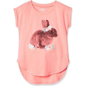 imageOSHKOSH BGOSH Girls ShortSleeve Knit TunicOrange Bunny