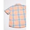 imageOSHKOSH BGOSH Boys ShortSleeve ButtonDown ShirtBlue Plaid Print