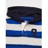 imageOshKosh BGosh Boys Little Hooded Rugby TopGreyBlue Stripe