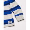 imageOshKosh BGosh Boys Little Hooded Rugby TopGreyBlue Stripe