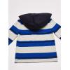imageOshKosh BGosh Boys Little Hooded Rugby TopGreyBlue Stripe