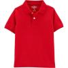 imageOSHKOSH BGOSH Boys ShortSleeve Uniform PoloDeep Ruby Red