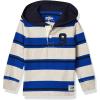 imageOshKosh BGosh Boys Little Hooded Rugby TopGreyBlue Stripe