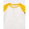 imageOshKosh BGosh Boys Toddler LongSleeve Raglan Henley IvoryCurryUp 3T