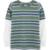 imageOSHKOSH BGOSH Boys Layered TeeGreen Stripe