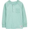 imageOSHKOSH BGOSH Boys Long Sleeve Henley Teal 3T