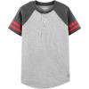 imageOSHKOSH BGOSH Boys Toddler ShortSleeve Raglan Shirt Grey HeatherMedium Grey Heather 4T