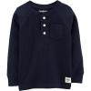 imageOshKosh BGosh Boys Thermal Pocket Henley Deep Navy 18 Months