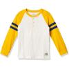 imageOshKosh BGosh Boys Toddler LongSleeve Raglan Henley IvoryCurryUp 3T