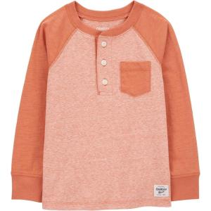 imageOSHKOSH BGOSH Boys Long Sleeve Henley Orange 5T