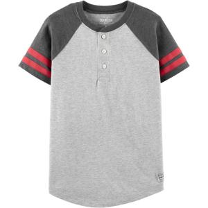 imageOSHKOSH BGOSH Boys Toddler ShortSleeve Raglan Shirt Grey HeatherMedium Grey Heather 4T