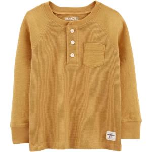 imageOshKosh BGosh Boys Thermal Pocket Henley Porter Gold 12 Months