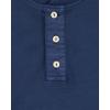 imageOSHKOSH BGOSH Boys Short Sleeve HenleyGrey Heather Stripe