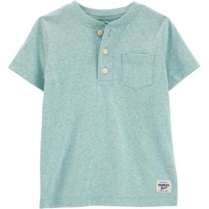 imageOSHKOSH BGOSH Boys Short Sleeve HenleyAqua Water